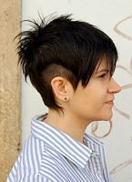 asymetryczne fryzury krótkie - uczesanie damskie z włosów krótkich zdjęcie numer 168A